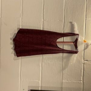 Burgundy flowy-style tank top